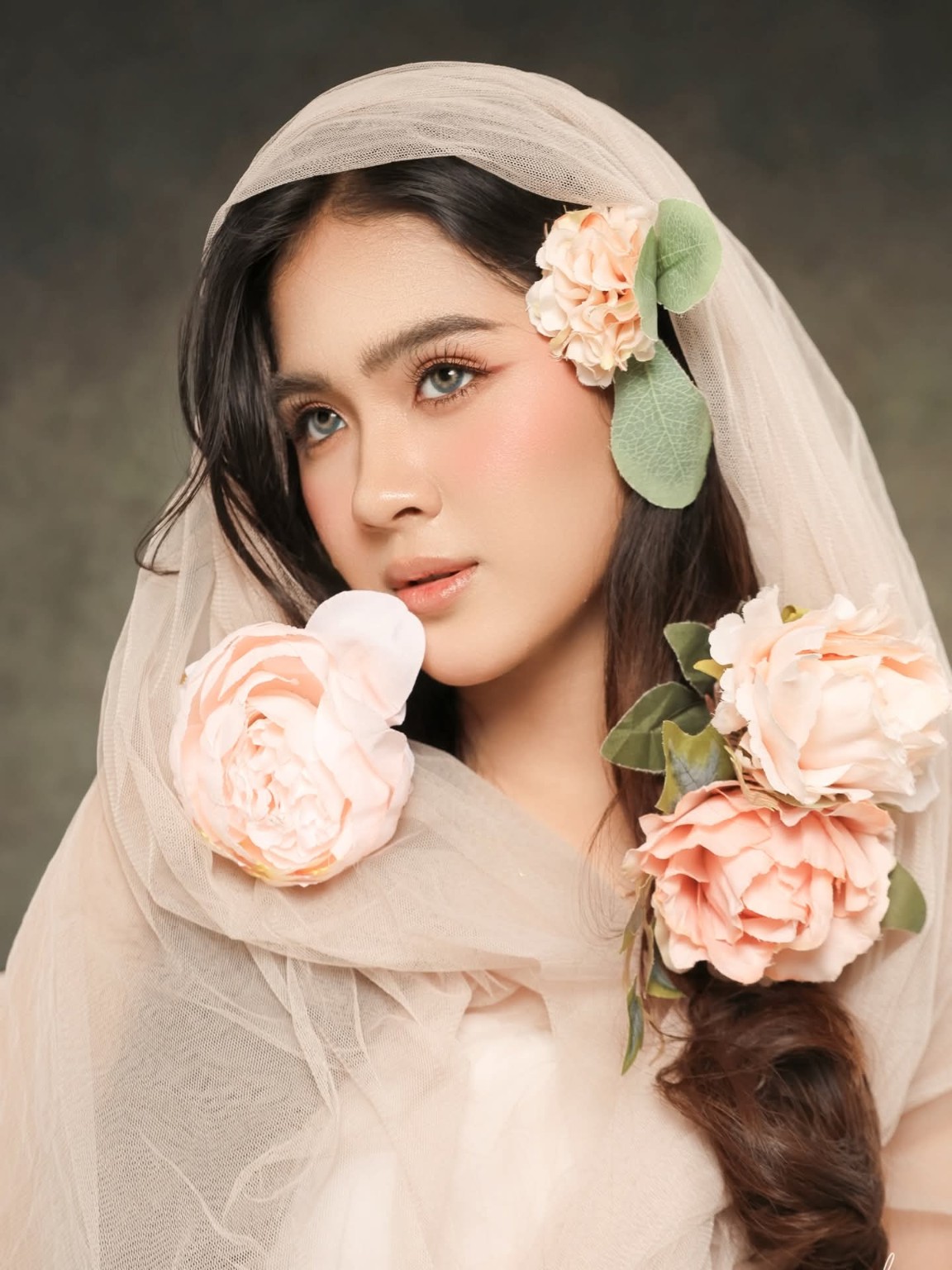 Therese in floral editorial styling